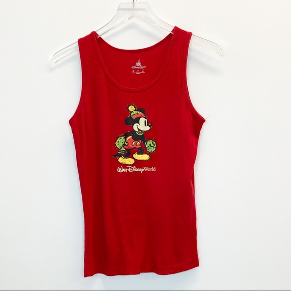 Disney Tops - Disney Red Mickey Mouse Graphic Tank Top Large